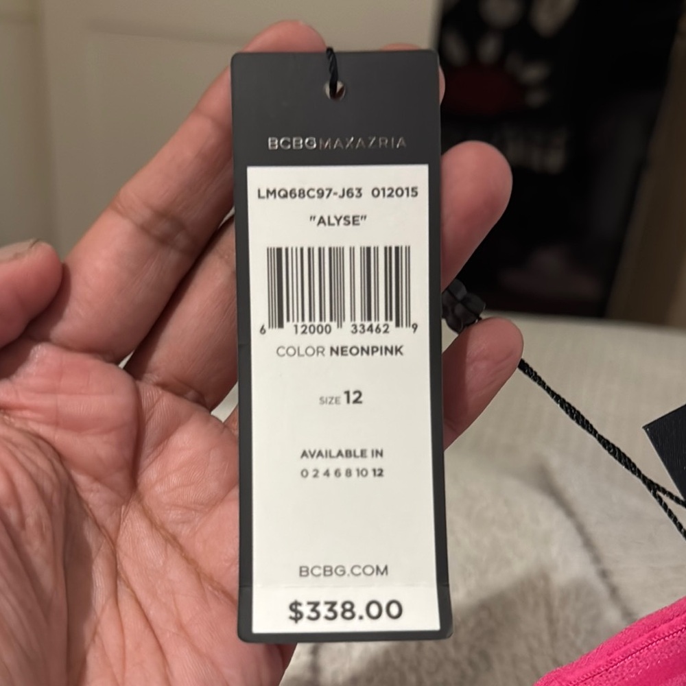 BCBGMAXAZRIA Neon Pink Dress - Size 12